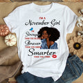 I'm November girl melanin t shirt November birthday shirts, a queen was born in November, November afro shirt T shirts for Woman