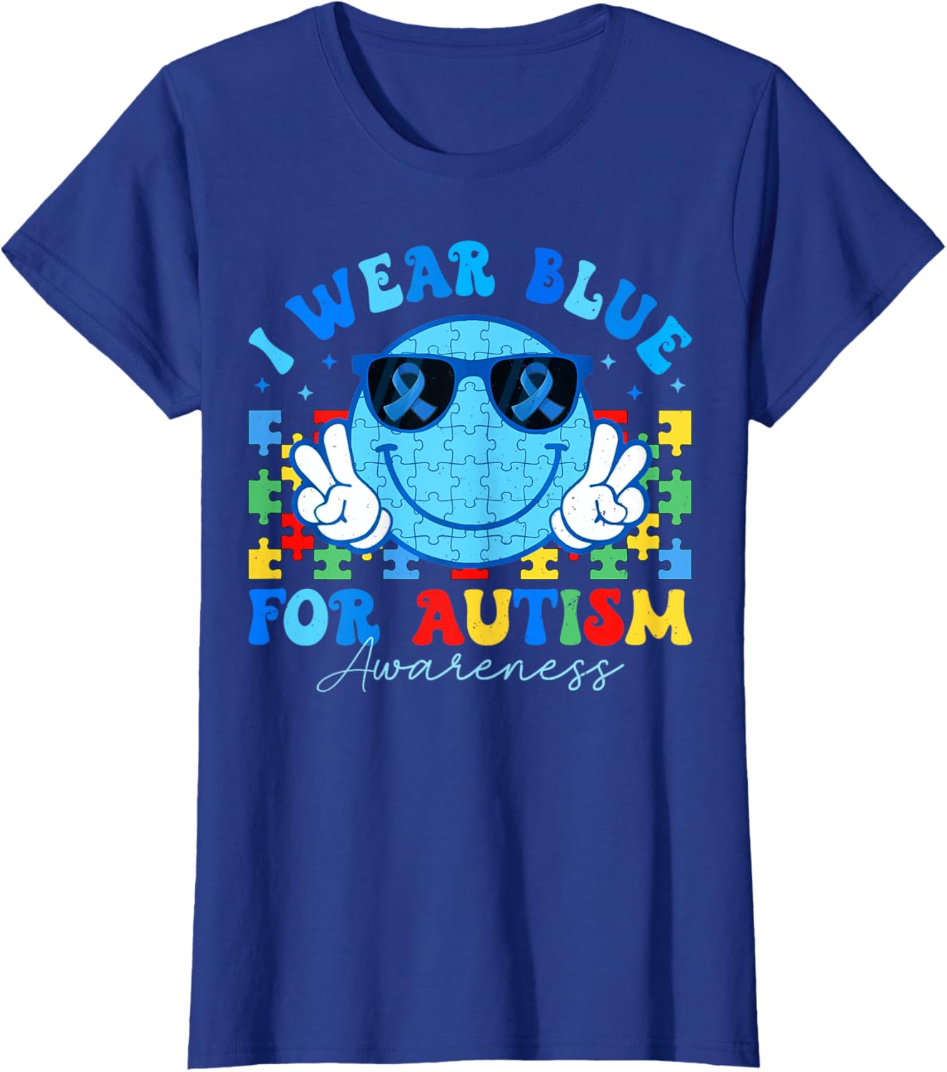 I Wear Blue For Autism Awareness Month Teacher Kids Boys