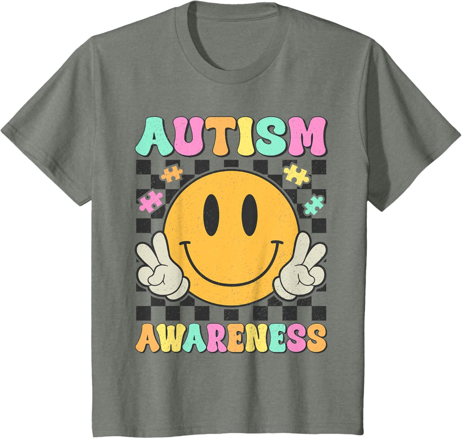 Autism Awareness Kids Men Women Smile Face Autistic Autism