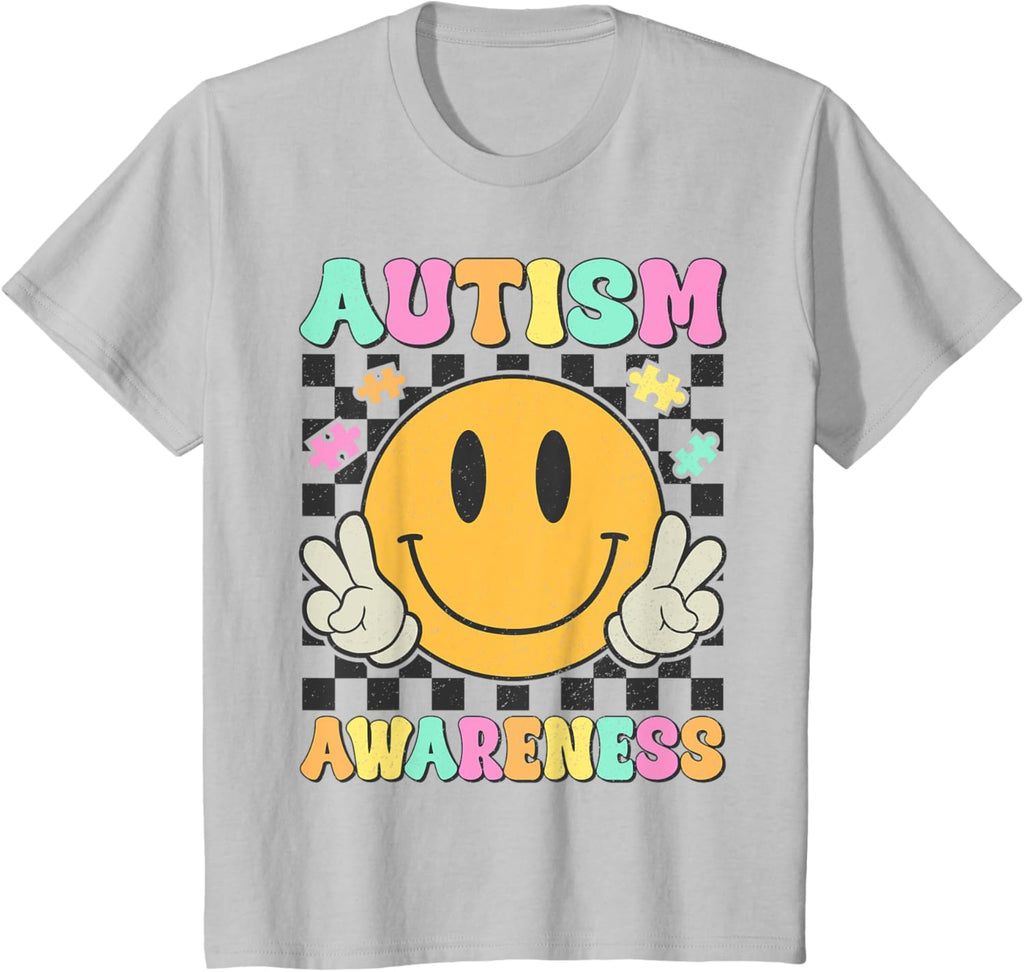 Autism Awareness Kids Men Women Smile Face Autistic Autism