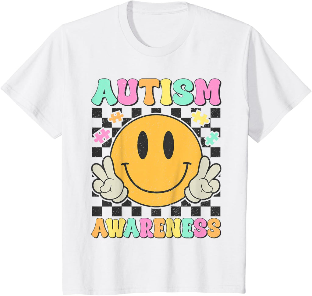 Autism Awareness Kids Men Women Smile Face Autistic Autism
