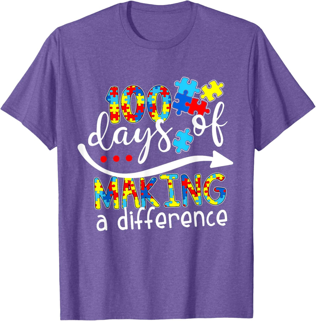 Autism 100 Days 100th day of school teacher autism awareness
