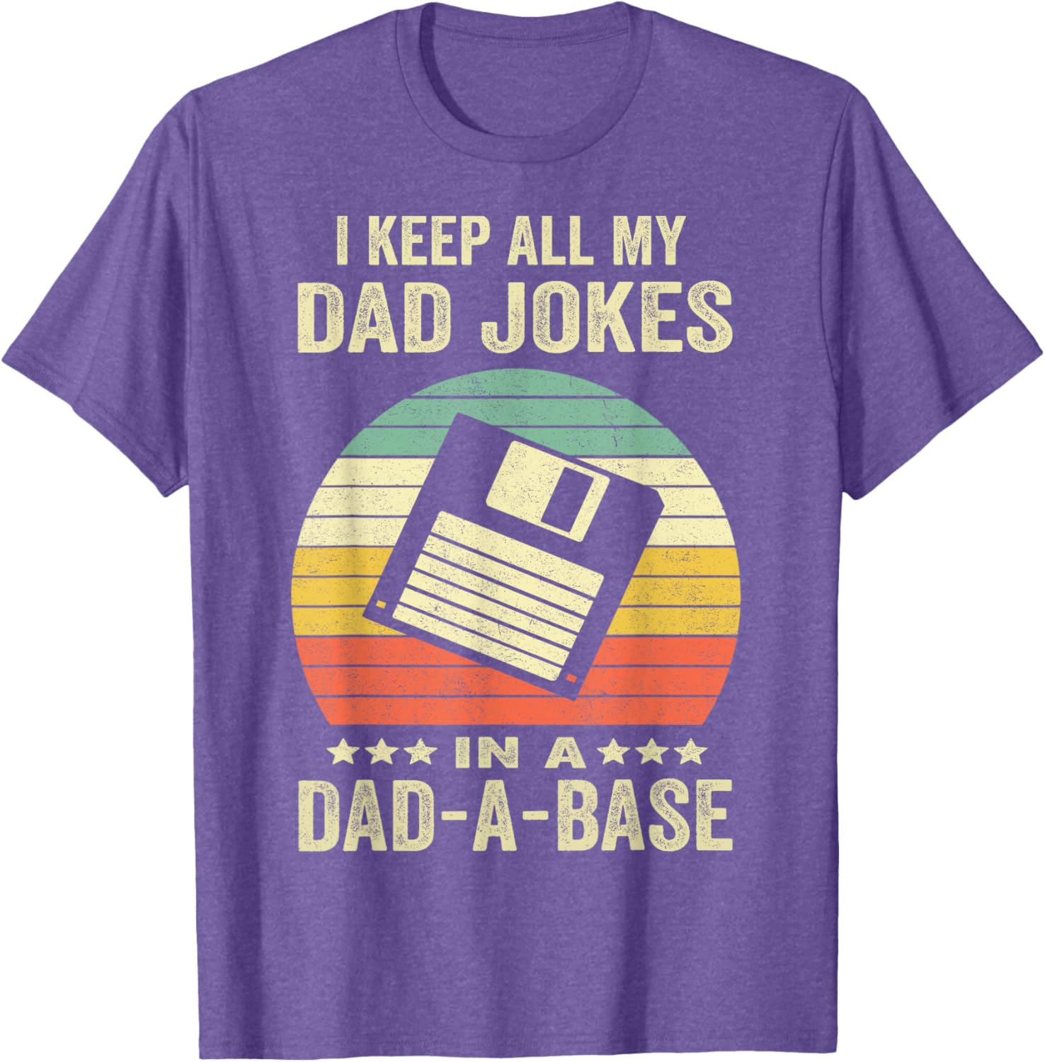 Mens Funny dad jokes in dad-a-base vintage for father's day