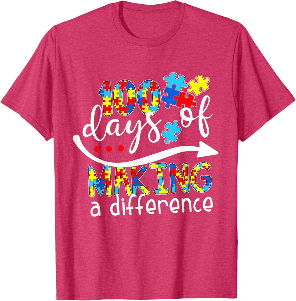 Autism 100 Days 100th day of school teacher autism awareness