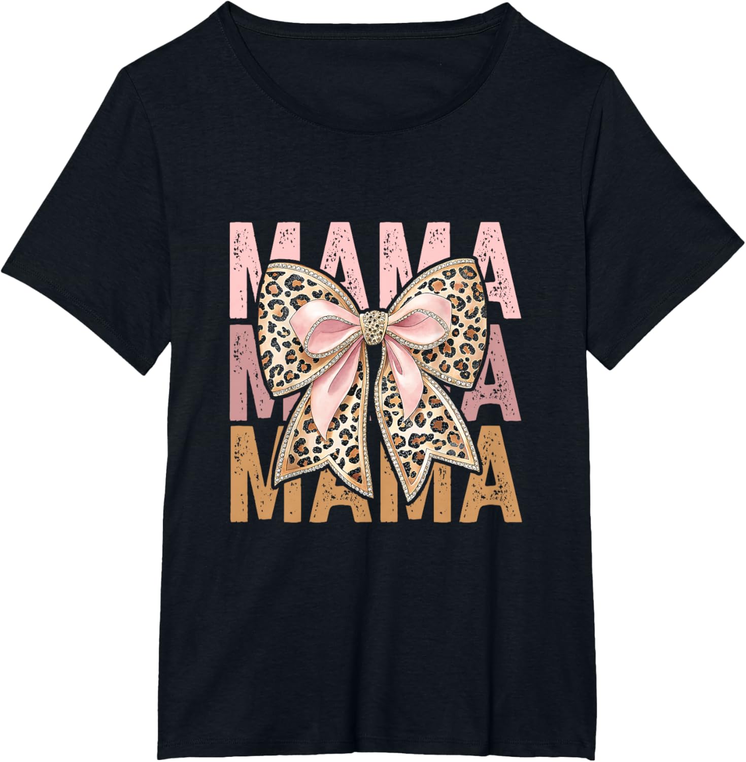 Retro Leopard Mama,Cute Mom Retro Coquette Bow Mother's Day