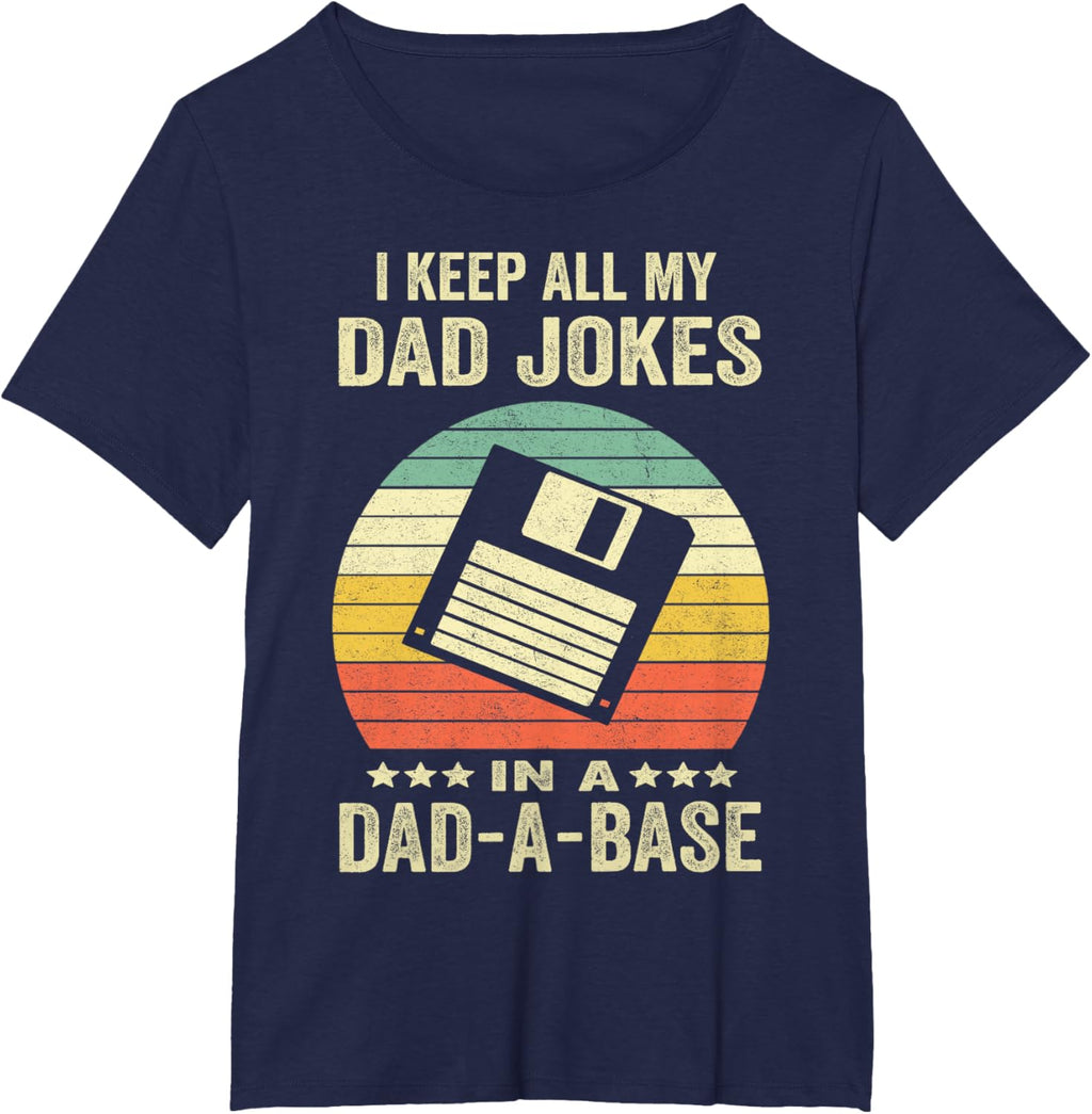 Mens Funny dad jokes in dad-a-base vintage for father's day