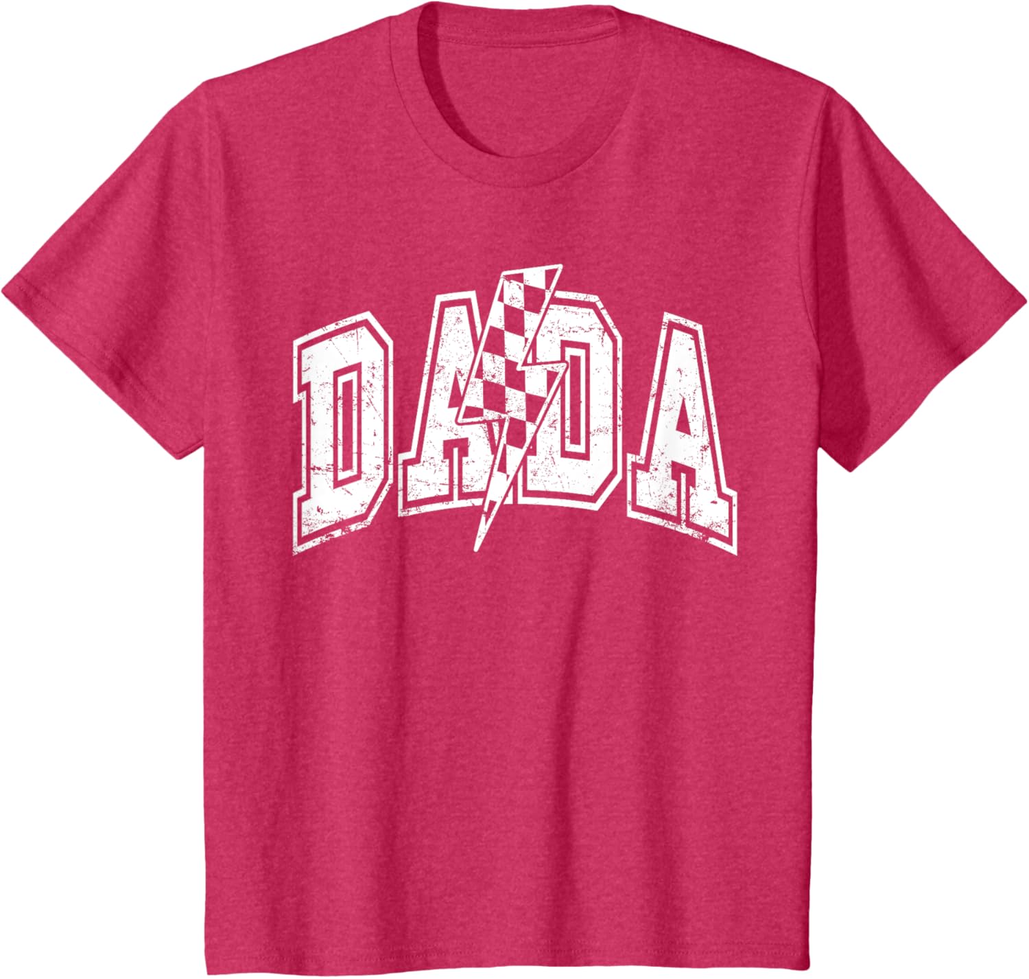 Dada Lightning Bolt Checkered Varsity Dad Men Father's Day