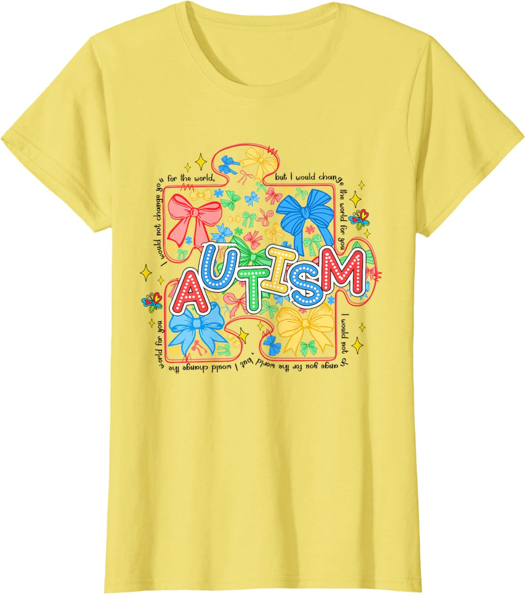 Autism Awareness Coquette Bow Autism Awareness Puzzle Piece