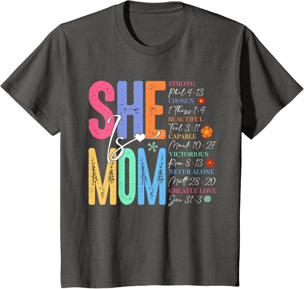 She Is Mom Christian Mother's Day Jesus Mama Religious Women