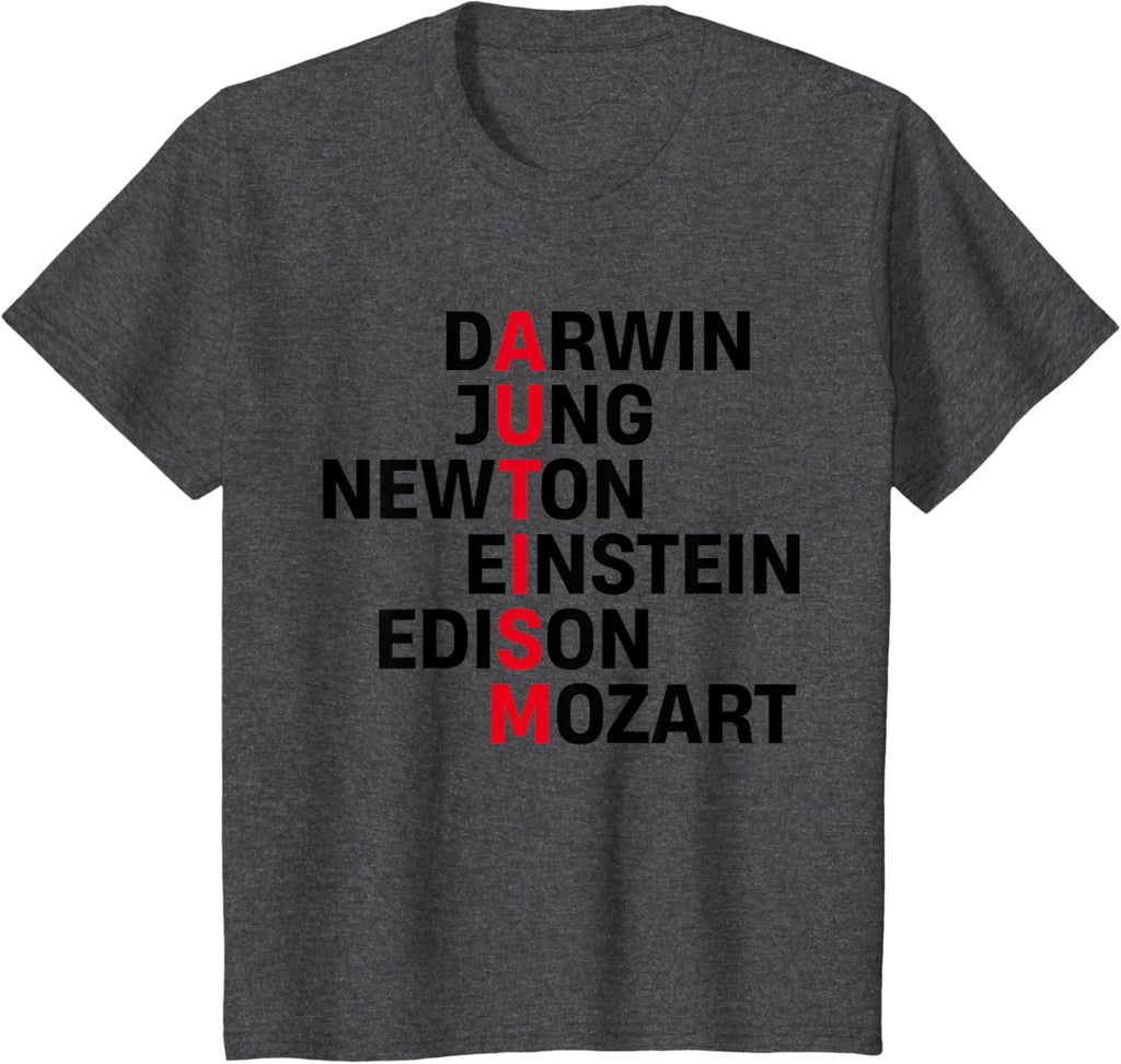 Darwin Jung Newton Einstein Edison Mozart Autism Awareness