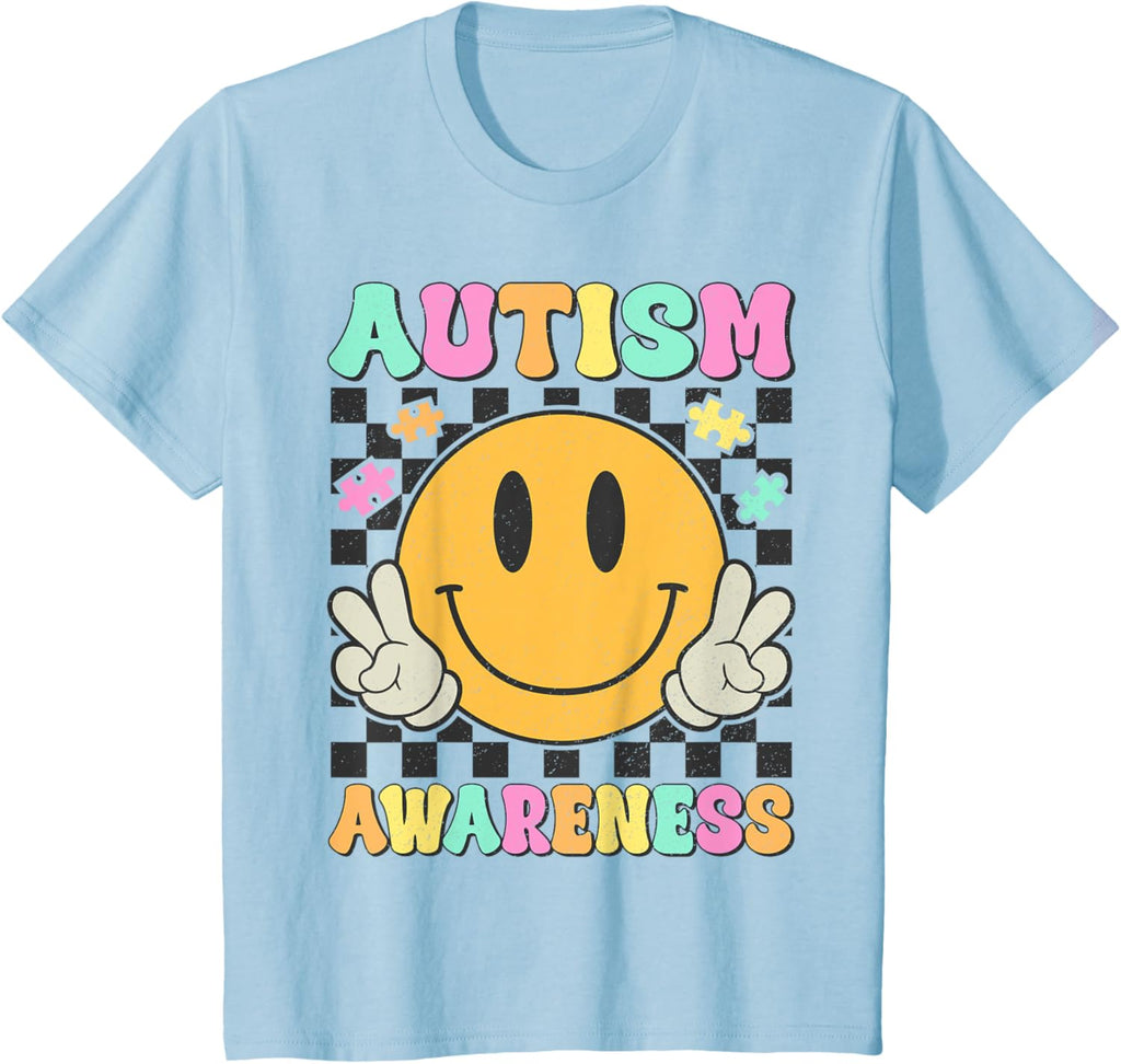 Autism Awareness Kids Men Women Smile Face Autistic Autism