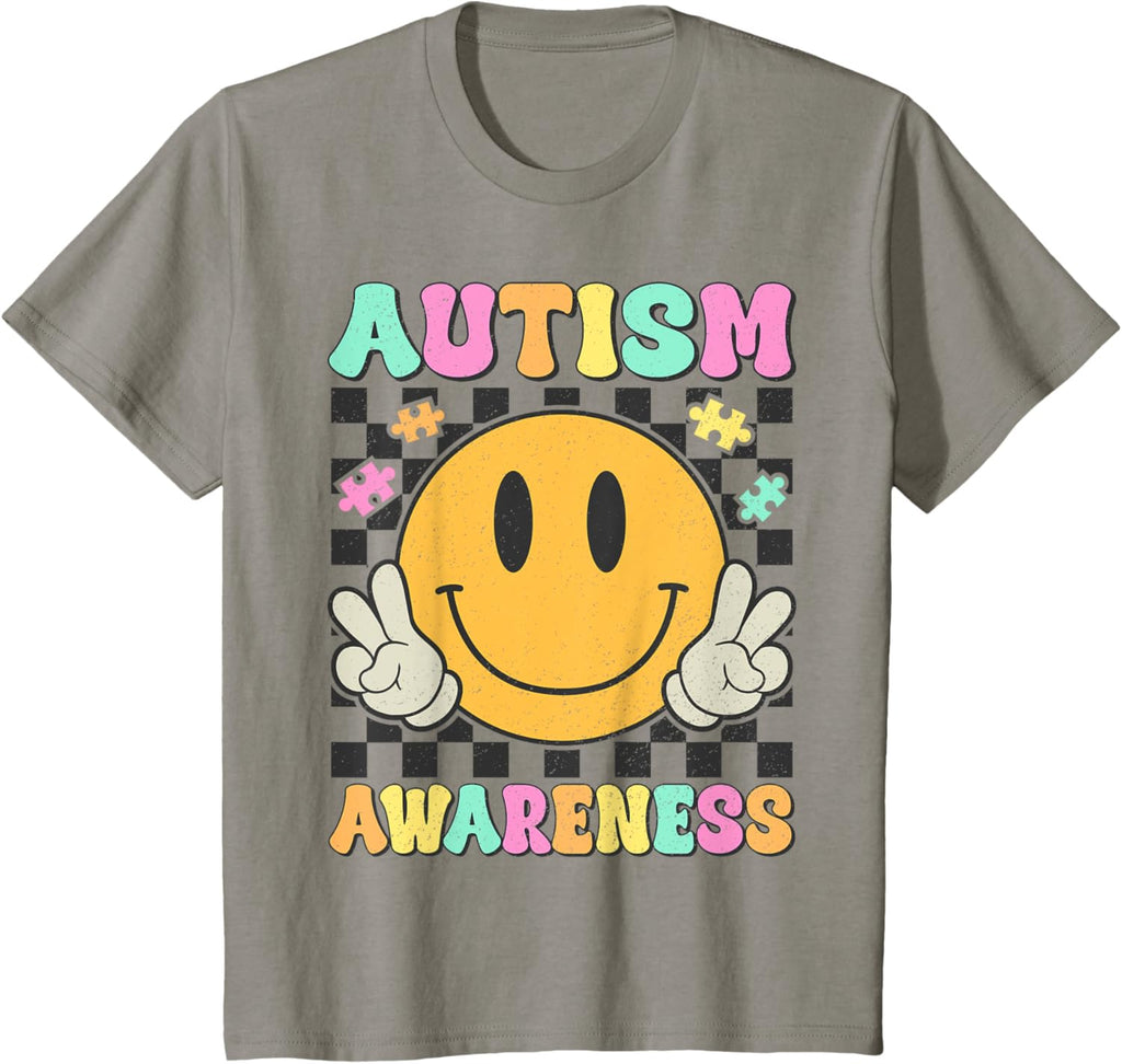 Autism Awareness Kids Men Women Smile Face Autistic Autism