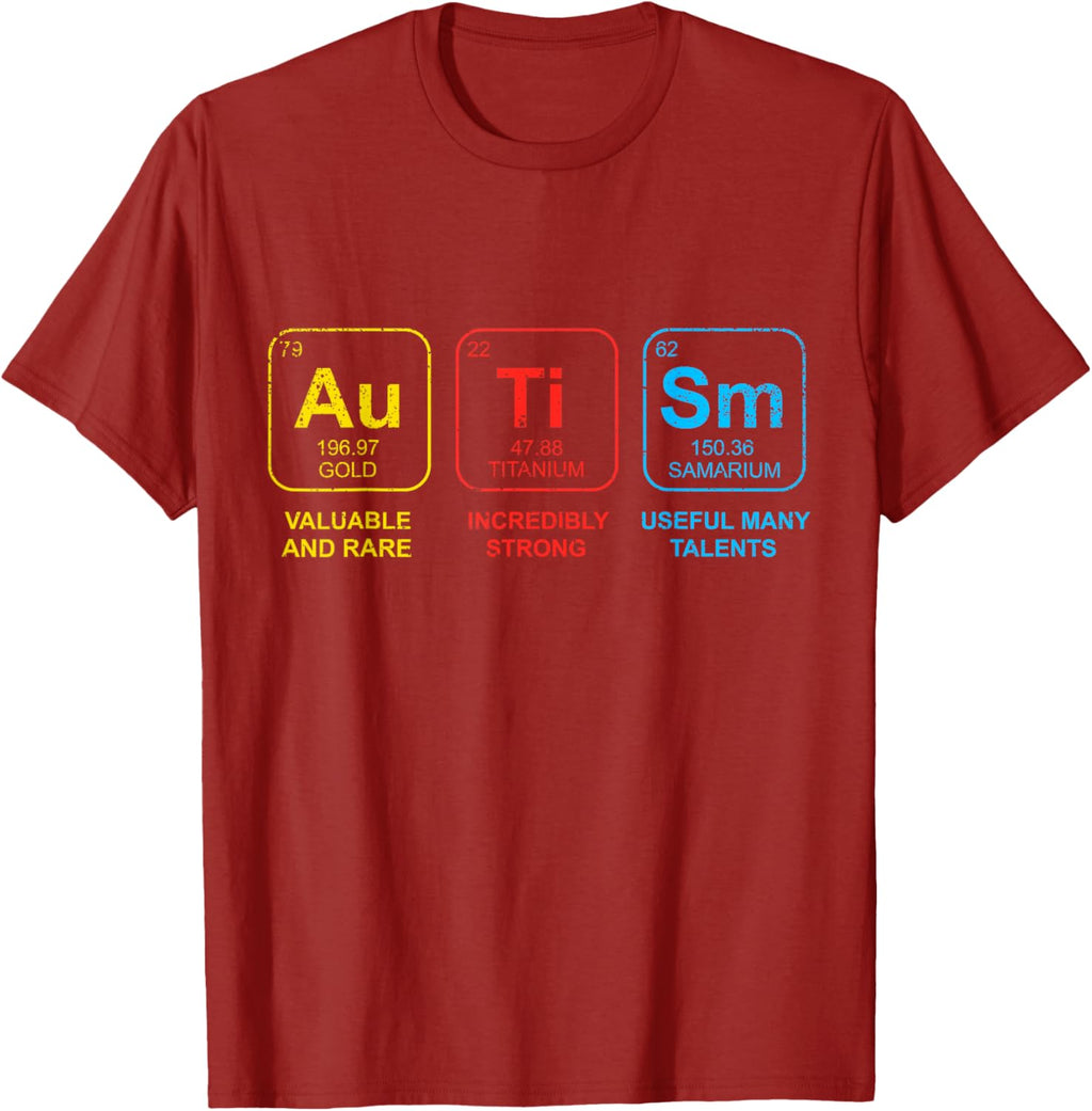 Autism Awareness Women Men Kids Elements Periodic Table ASD