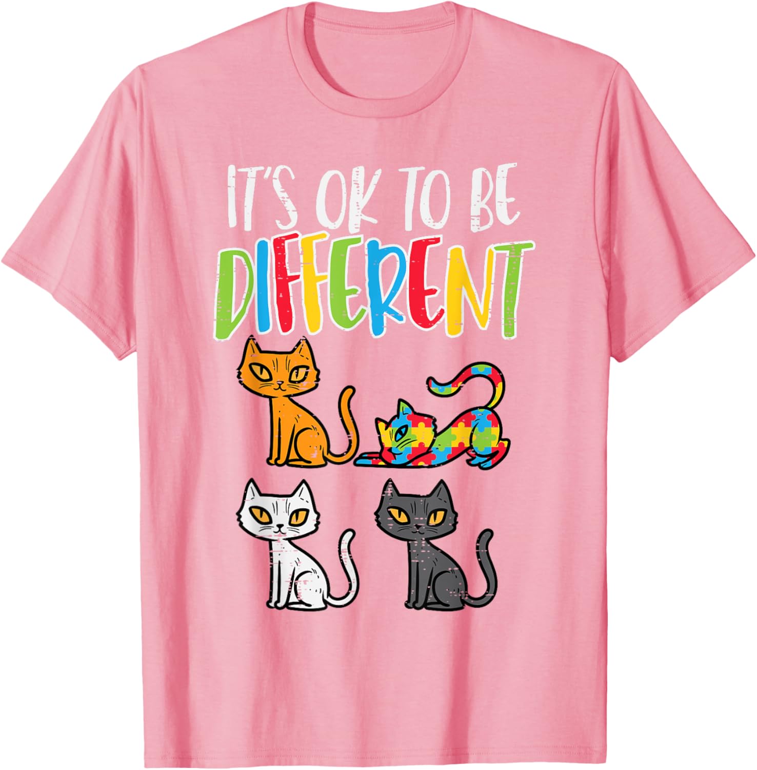 Its Ok To Be Different Cat Puzzle Cute Autism Awareness Kids