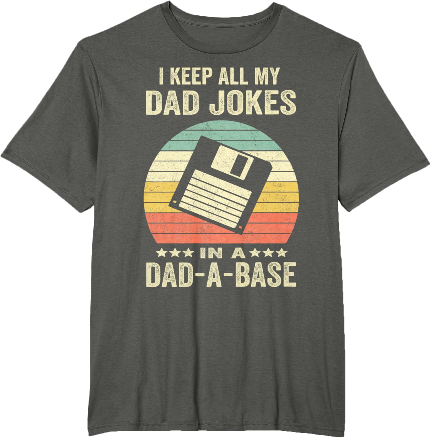 Mens Funny dad jokes in dad-a-base vintage for father's day