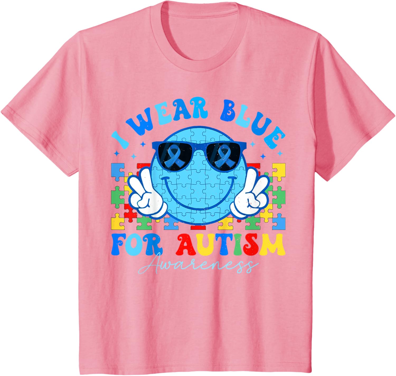 I Wear Blue For Autism Awareness Month Teacher Kids Boys
