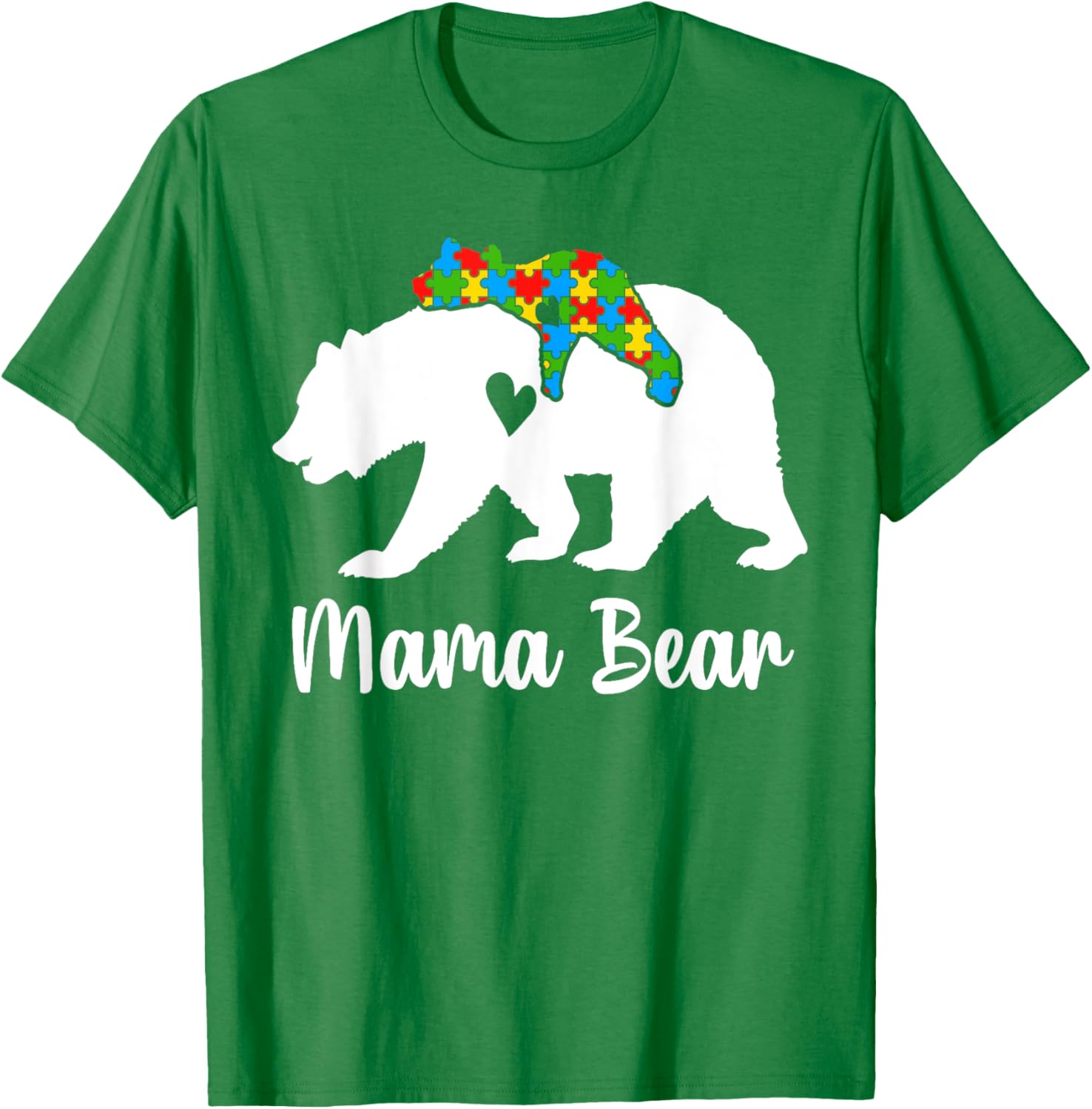 Mama Bear Love Support Autism Awareness Bear Family