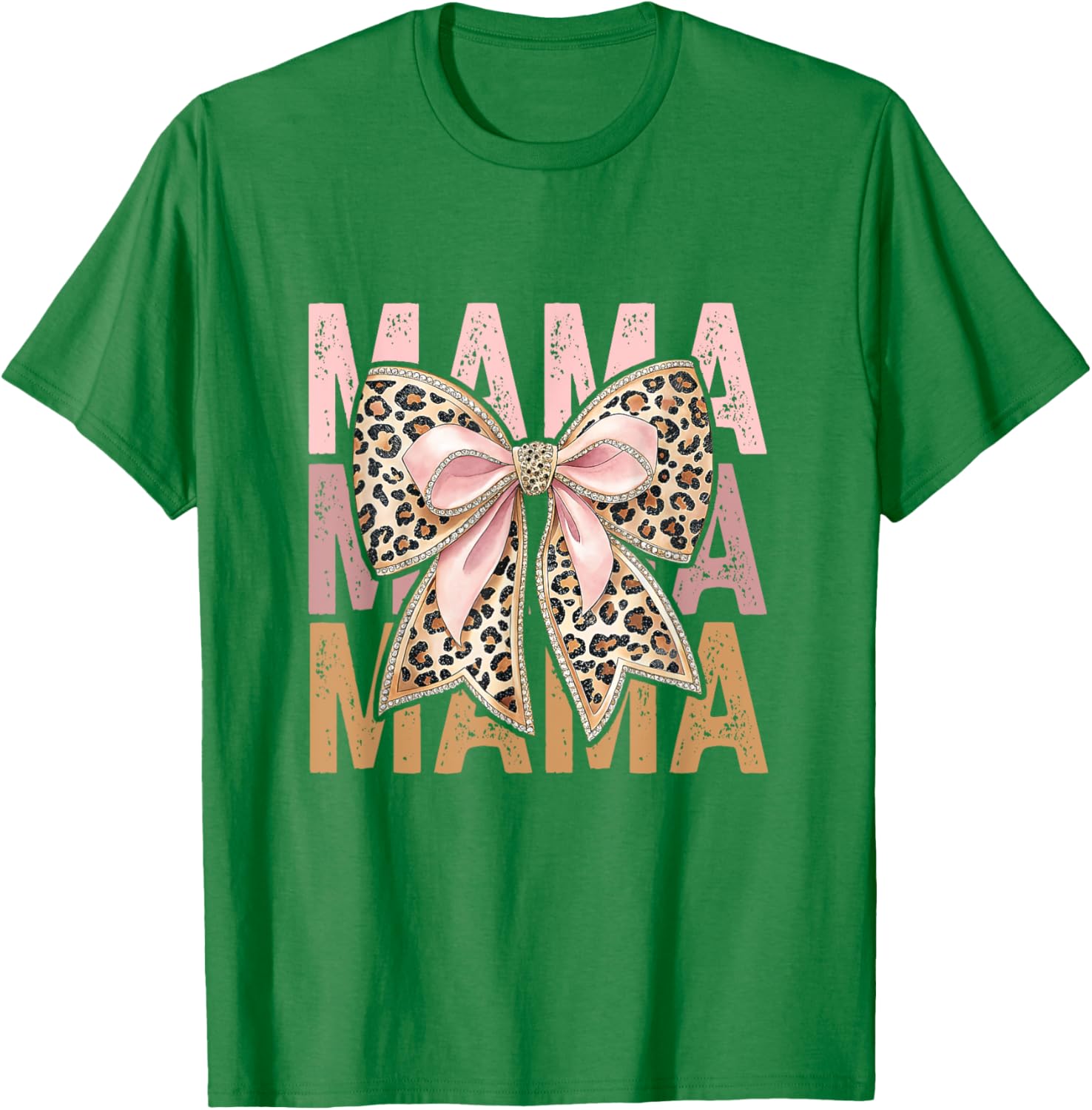 Retro Leopard Mama,Cute Mom Retro Coquette Bow Mother's Day
