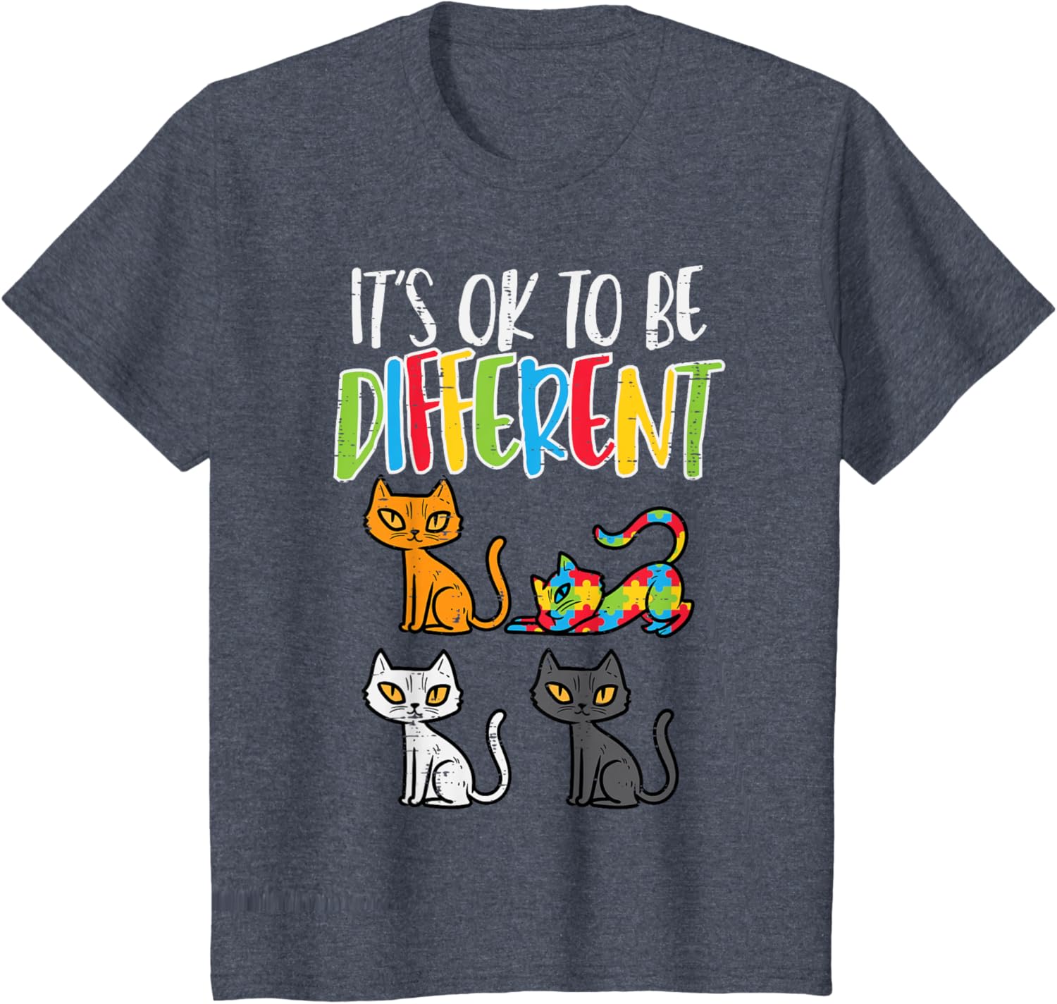 Its Ok To Be Different Cat Puzzle Cute Autism Awareness Kids