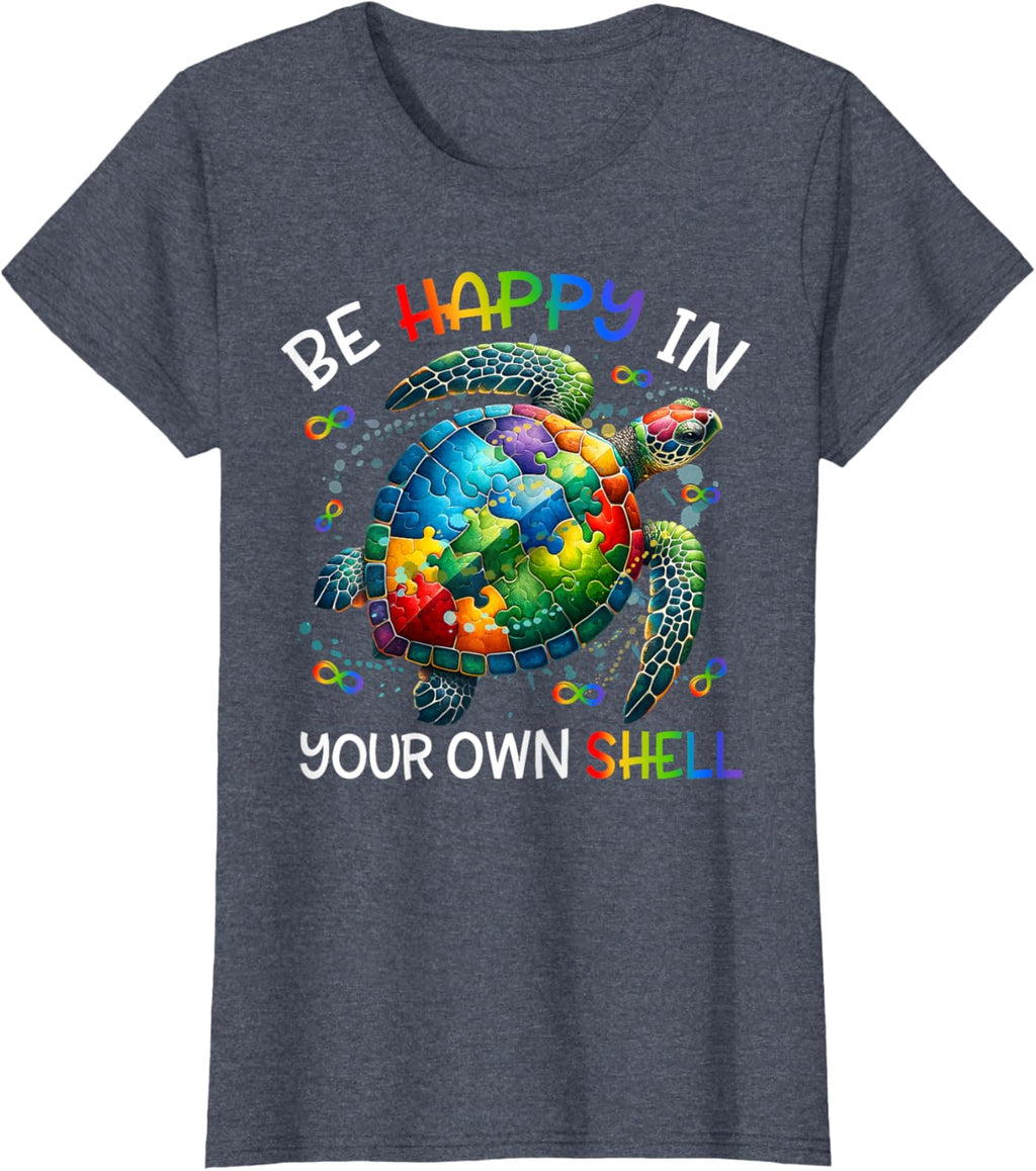 Puzzle Turtle Be Happy In Your Own Shell Autism Awareness