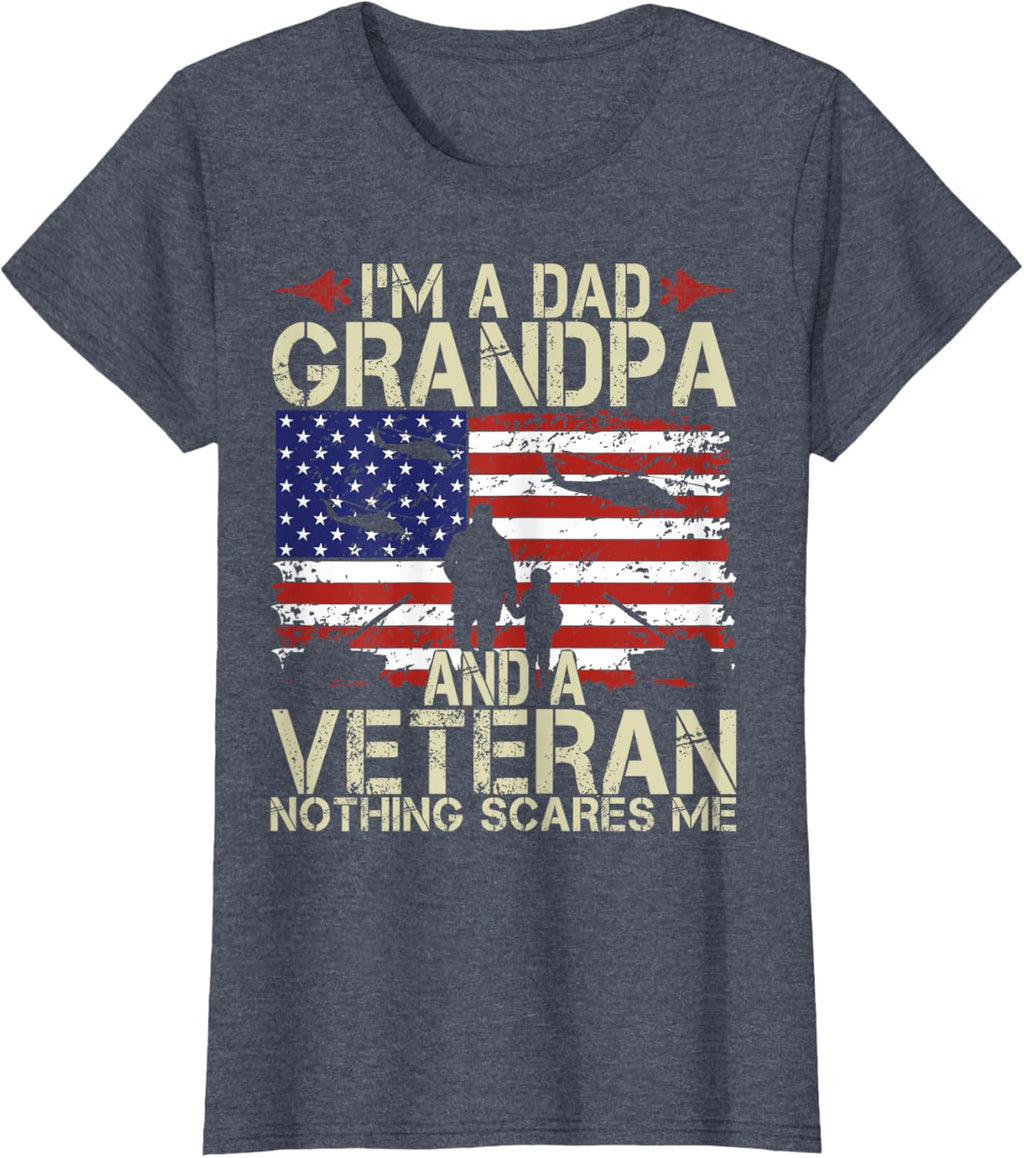 I'm A Dad Grandpa And Veteran Fathers Day Papa Grandpa Gifts