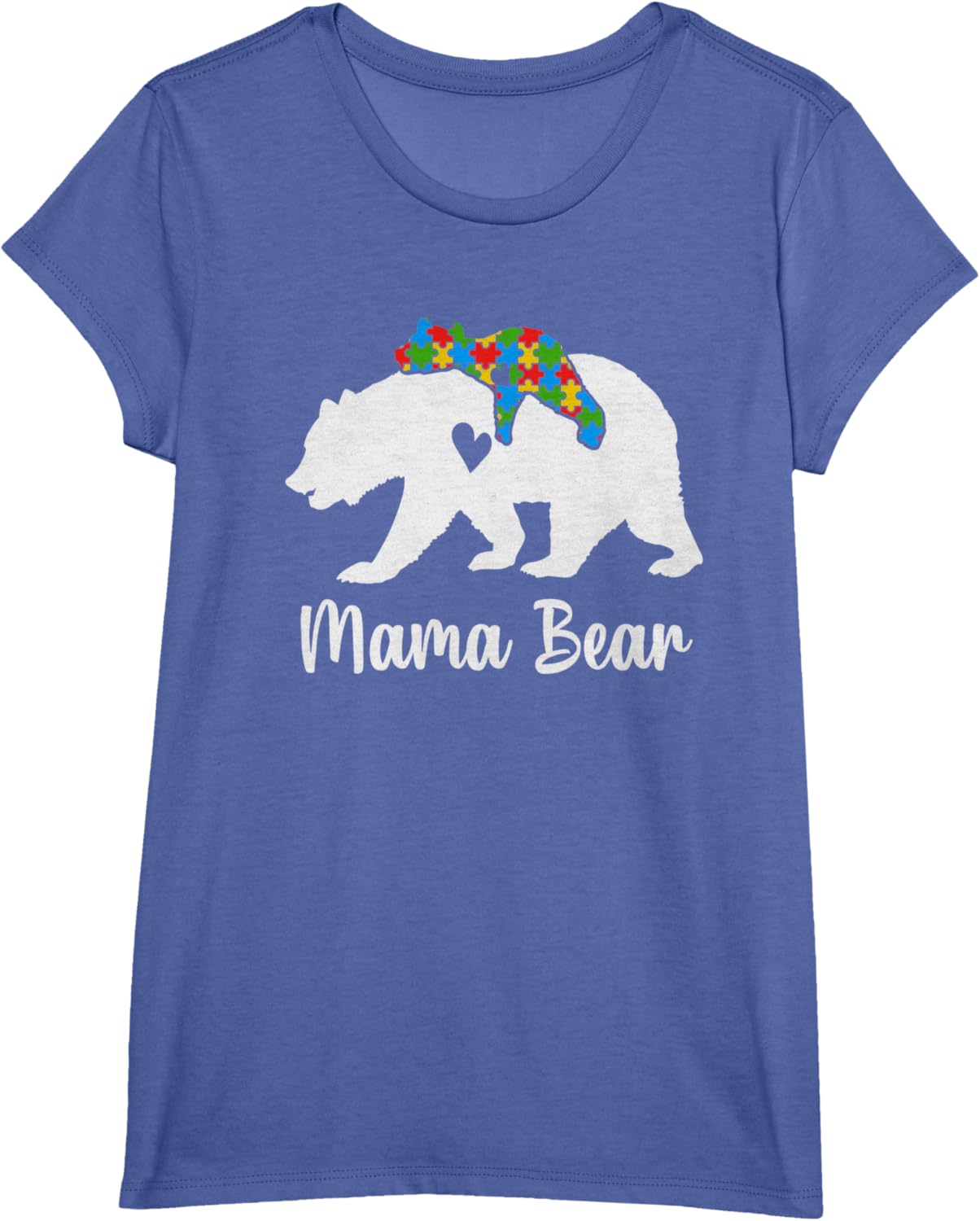 Mama Bear Love Support Autism Awareness Bear Family