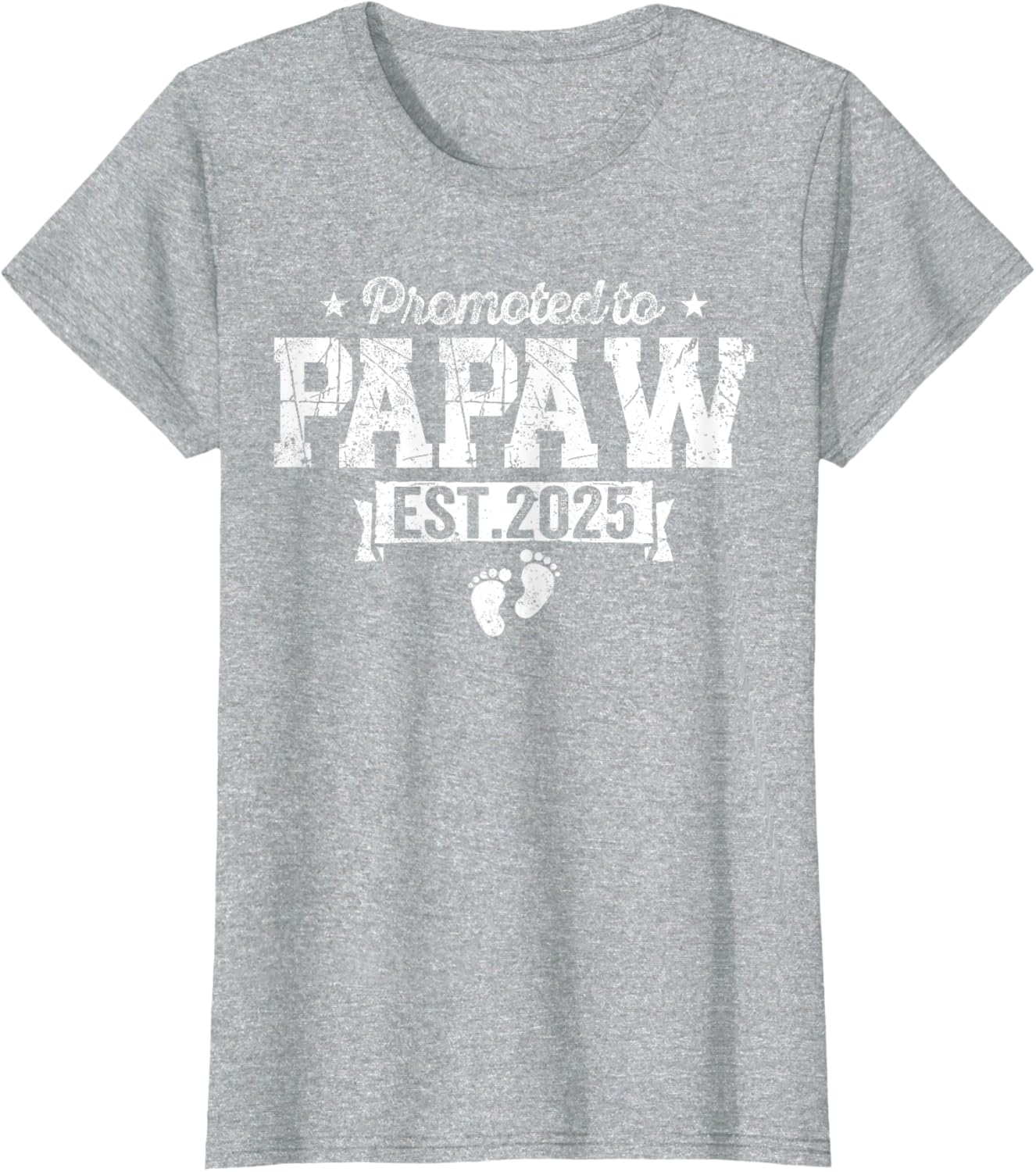 Retro Promoted To Papaw 2025 New Papaw First Father's Day T-Shirt, Small, Black