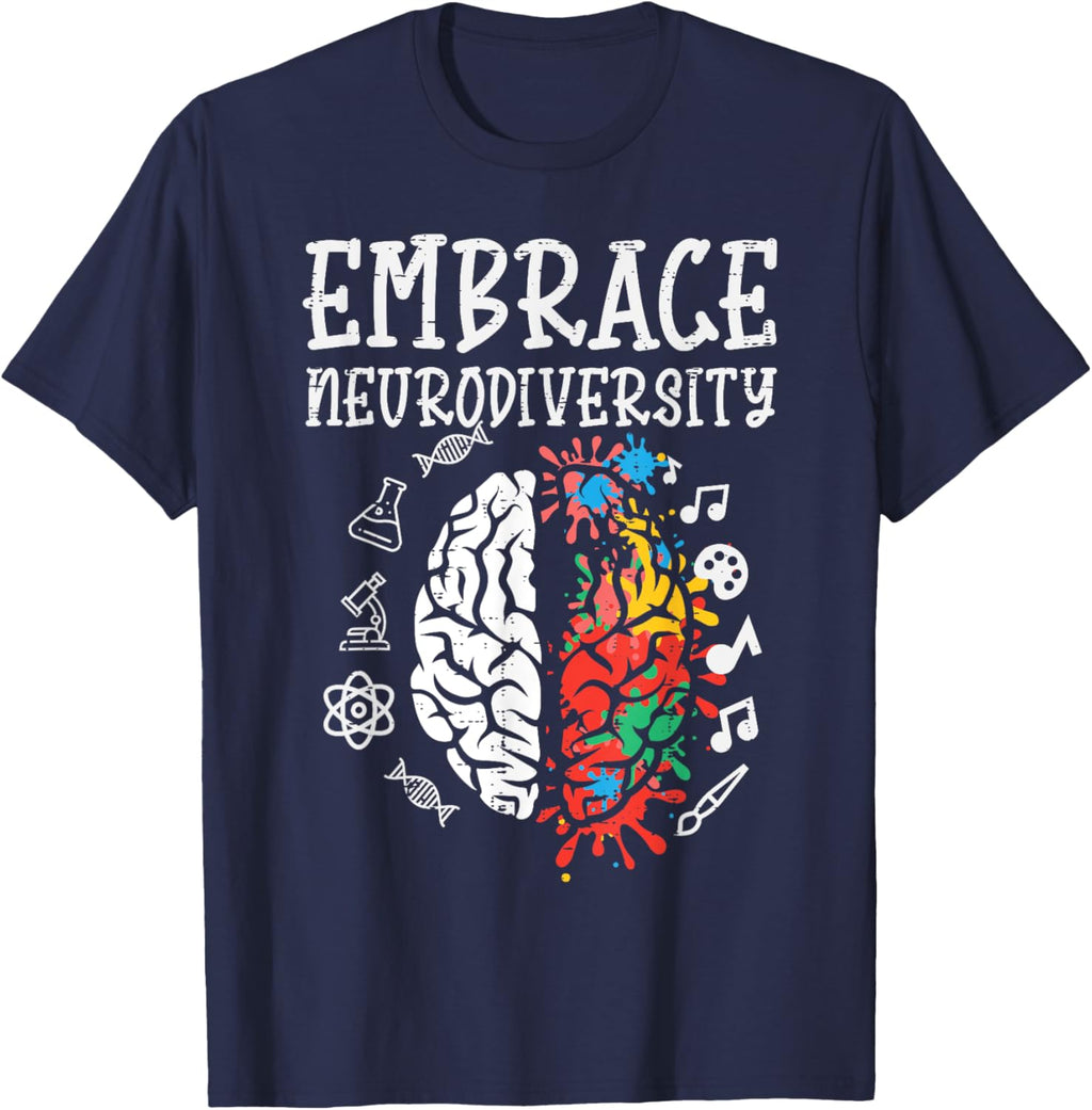 Embrace Neurodiversity Autism Awareness ASD Men Women Kids