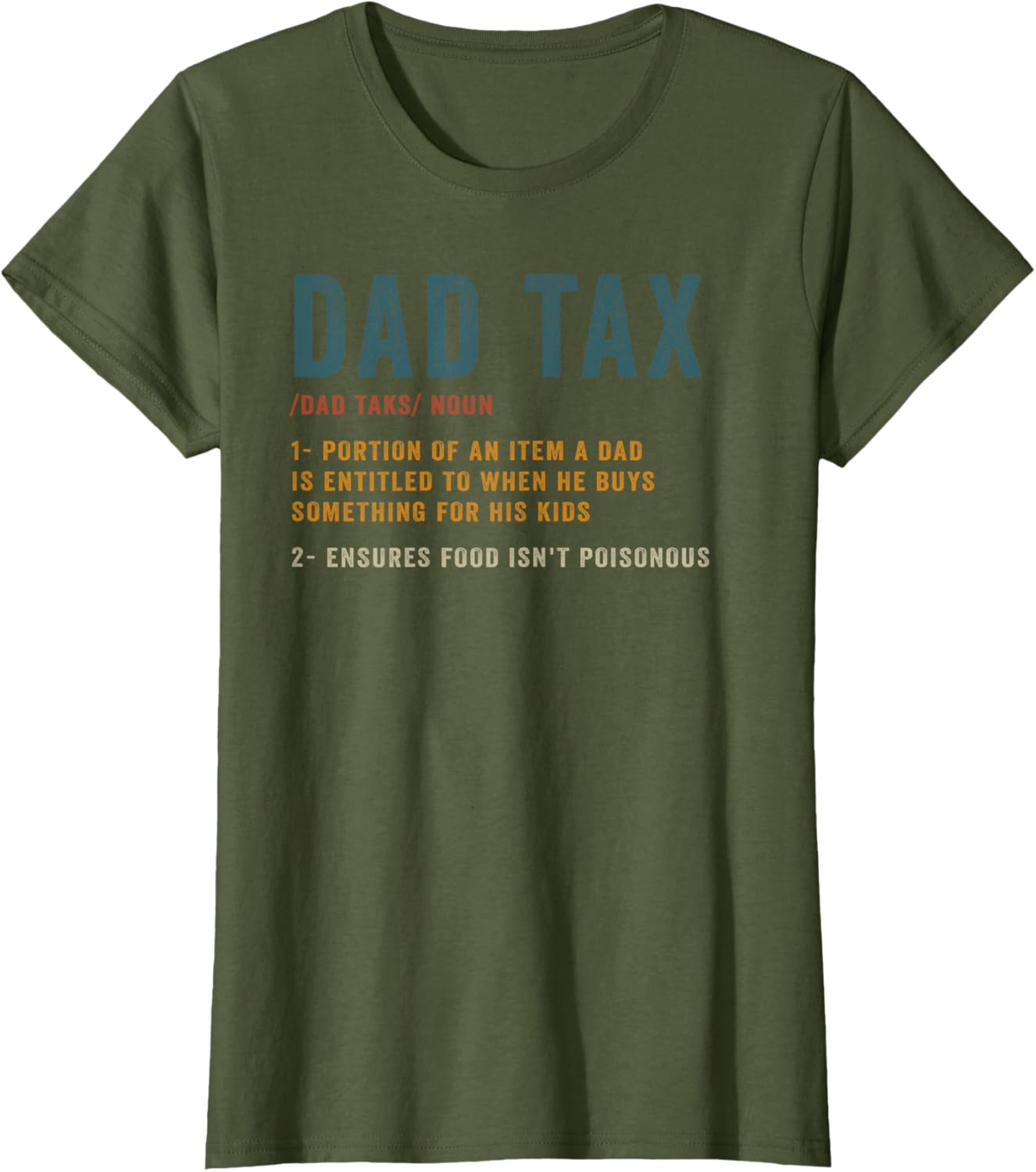 Vintage Dad Tax Definition Men Funny Father's Day