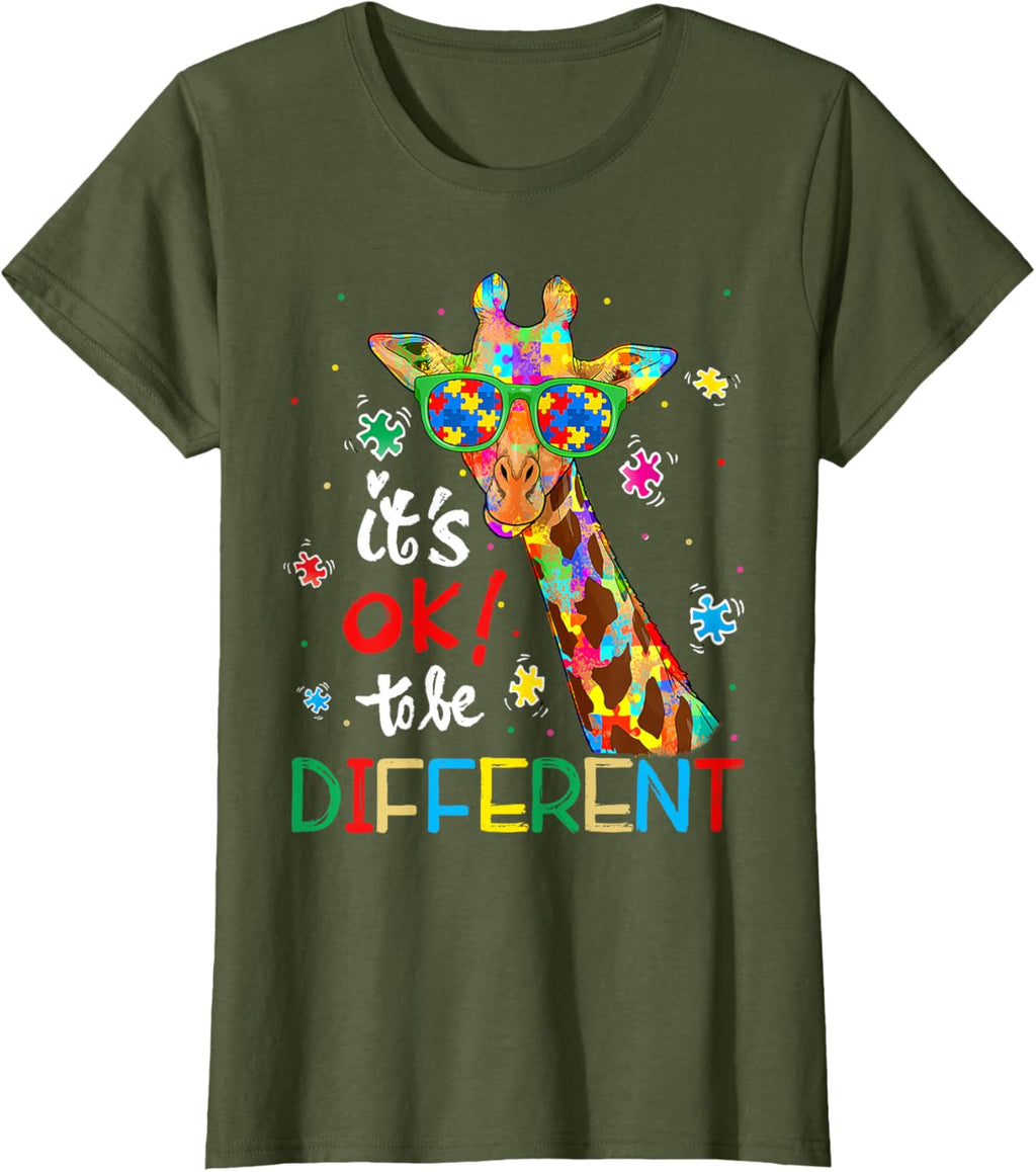 Autism Awareness Acceptance Women Kid Its Ok To Be Different