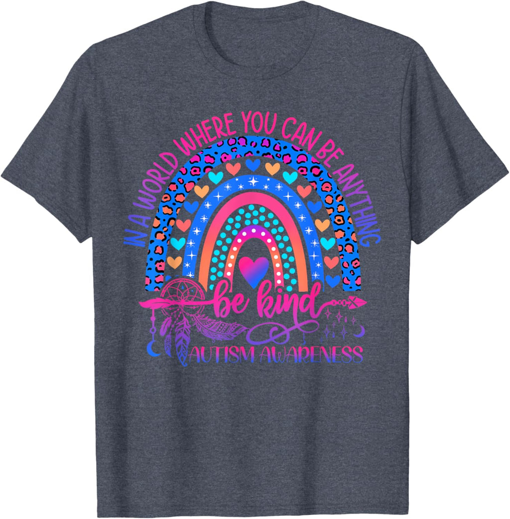Autism Awareness Be Kind Leopard Rainbow Choose Kindness