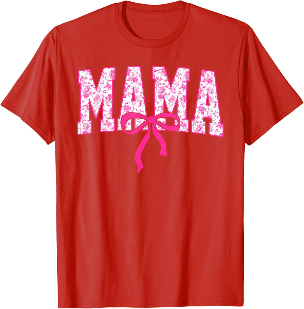 Coquette Pink Chinoiserie Mama Floral Bow Mom Mothers Day