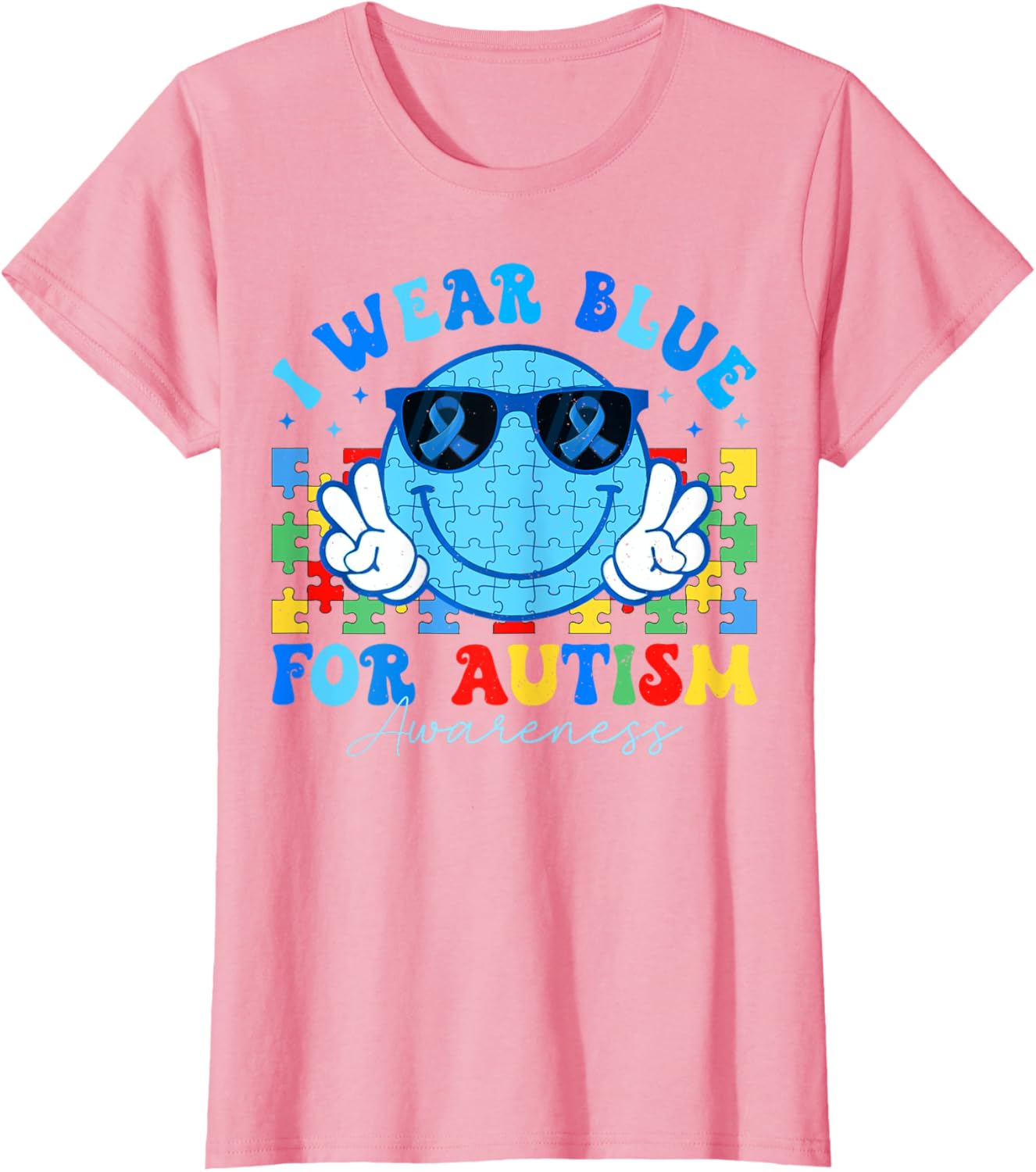 I Wear Blue For Autism Awareness Month Teacher Kids Boys
