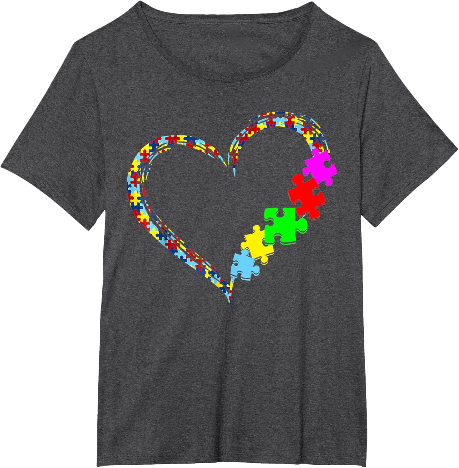 Autism Awareness Love Heart Puzzle Piece Gift Men Women