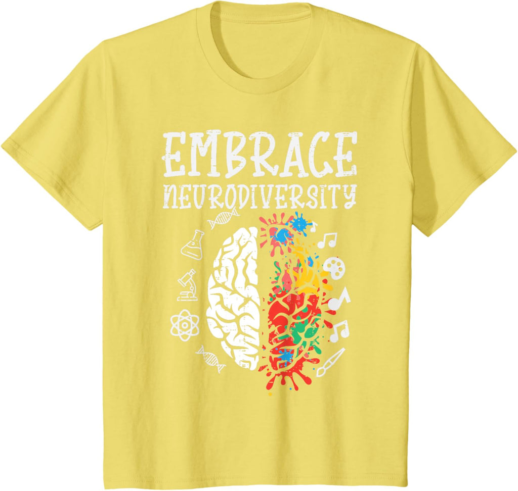 Embrace Neurodiversity Autism Awareness ASD Men Women Kids