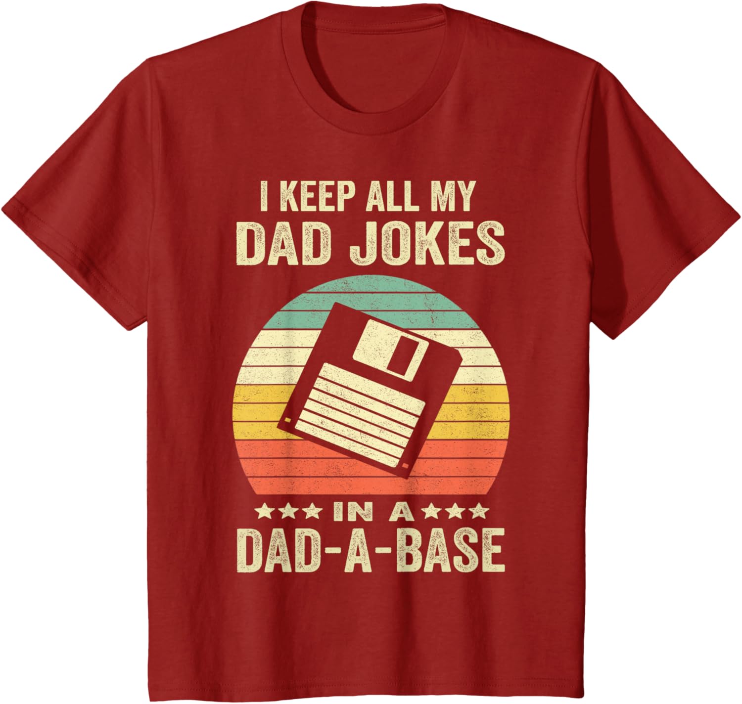 Mens Funny dad jokes in dad-a-base vintage for father's day