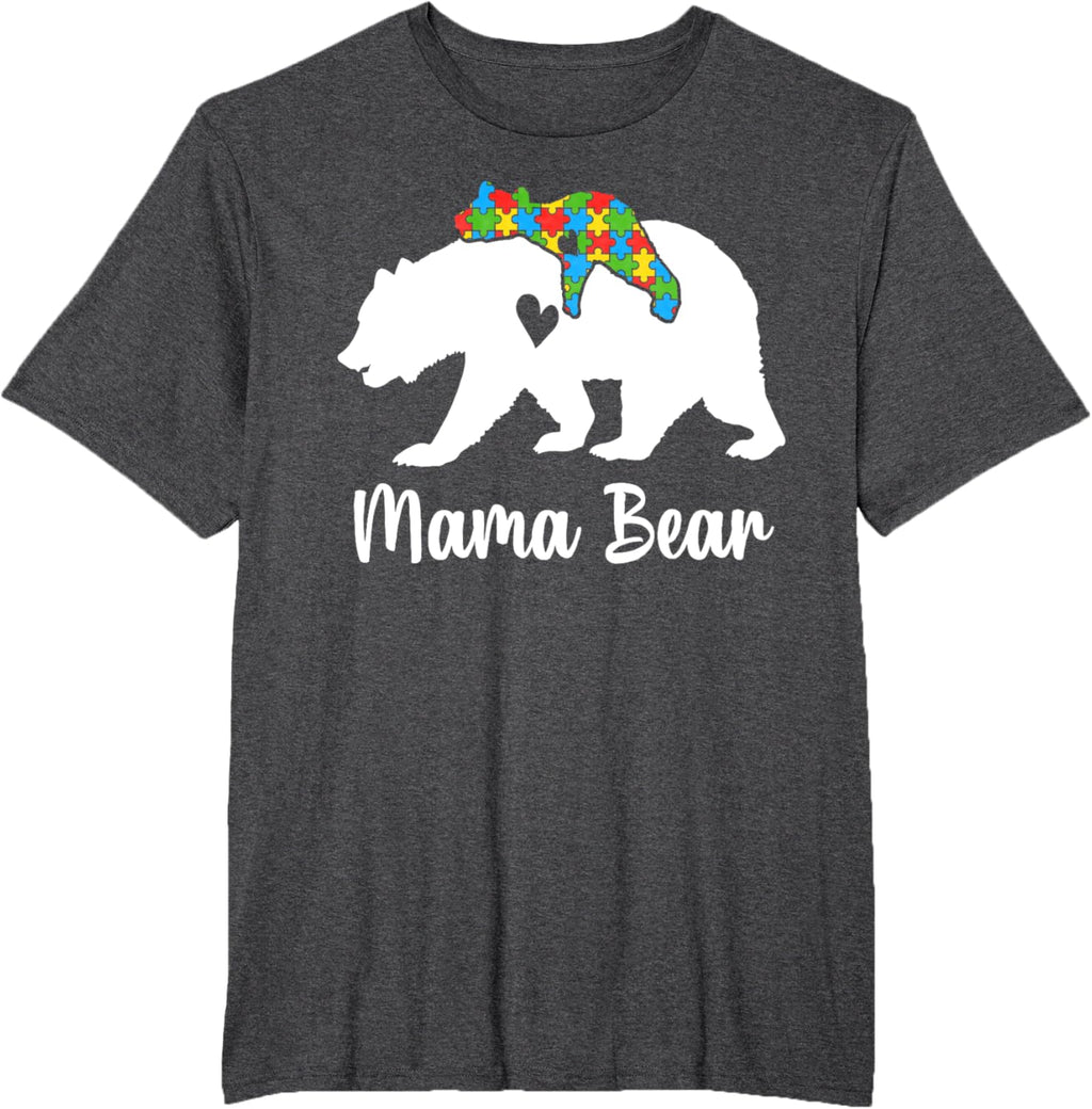 Mama Bear Love Support Autism Awareness Bear Family