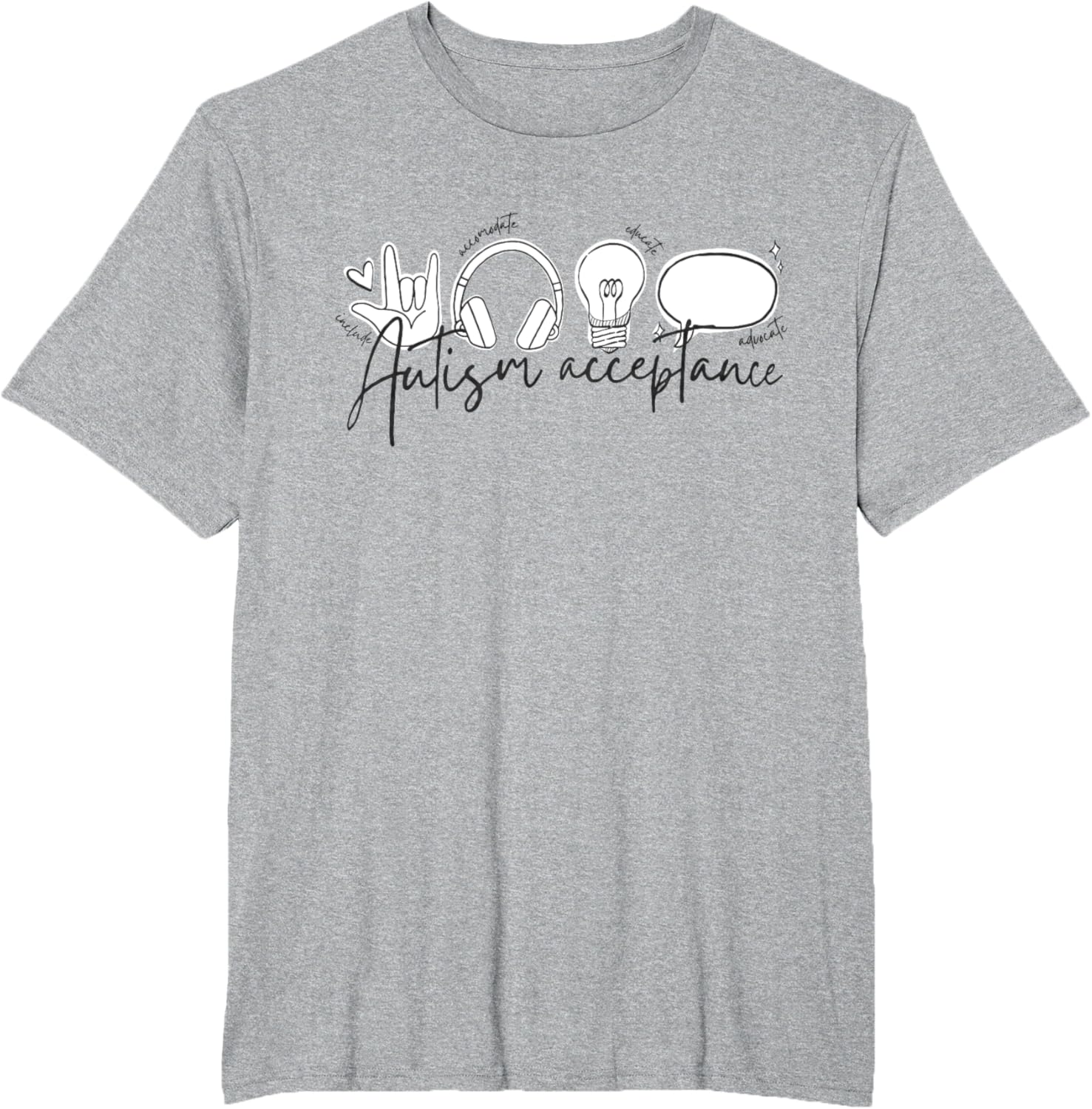 Autism Awareness Acceptance Shirt Support Mom Women Kid