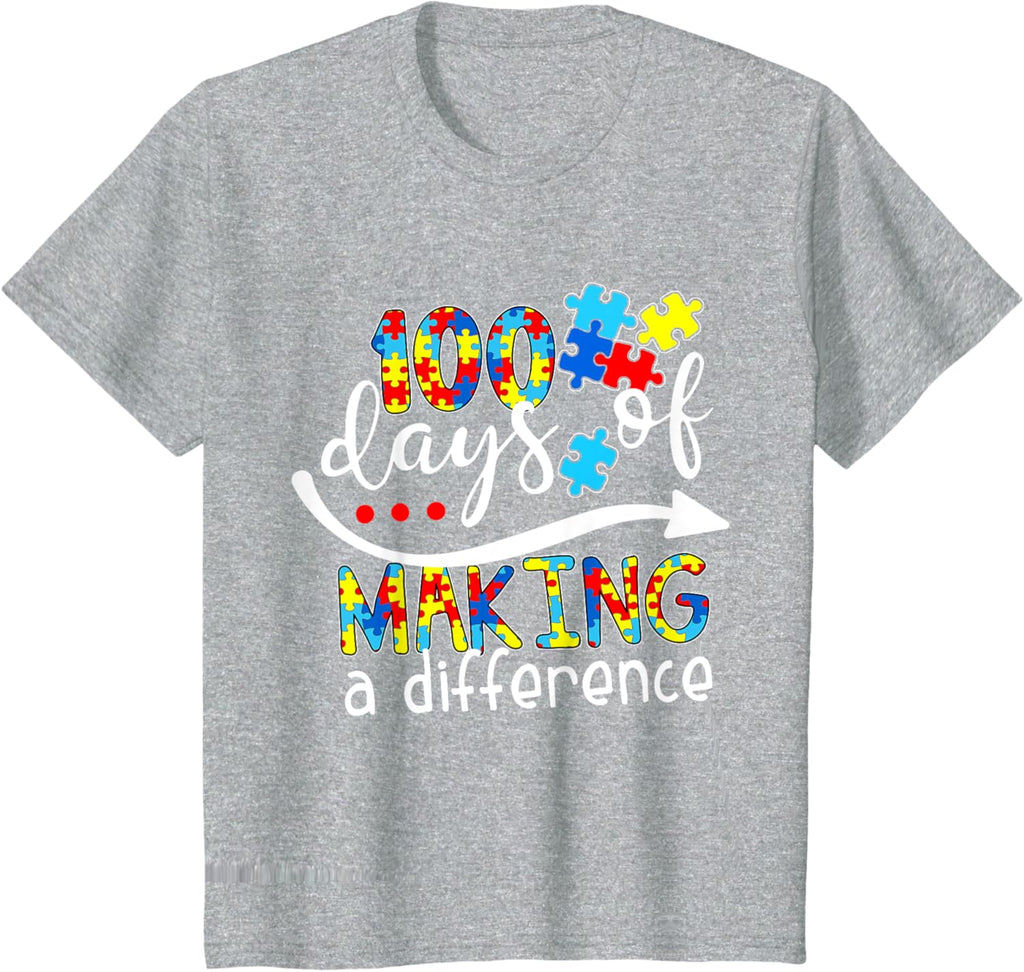 Autism 100 Days 100th day of school teacher autism awareness