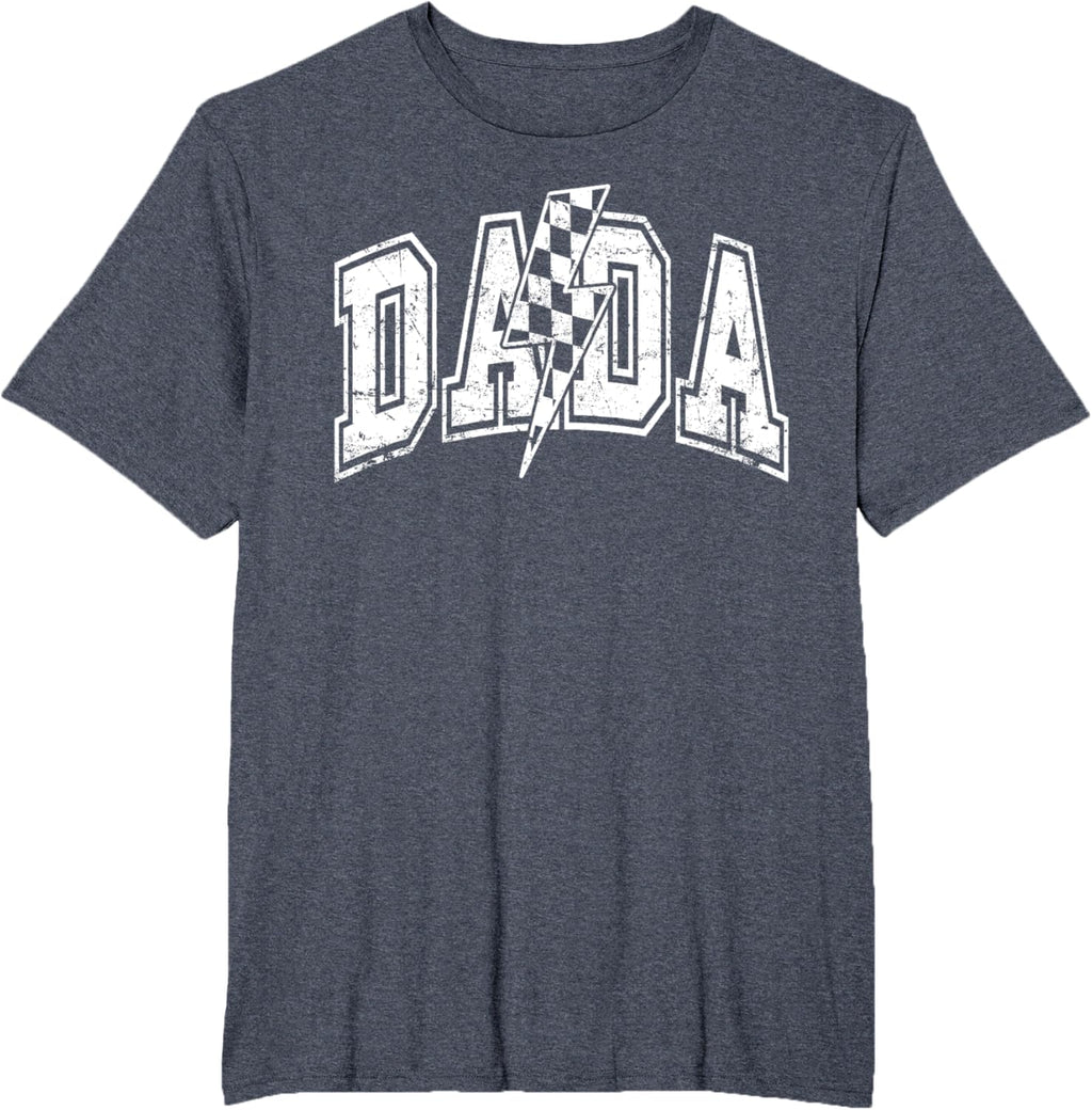Dada Lightning Bolt Checkered Varsity Dad Men Father's Day
