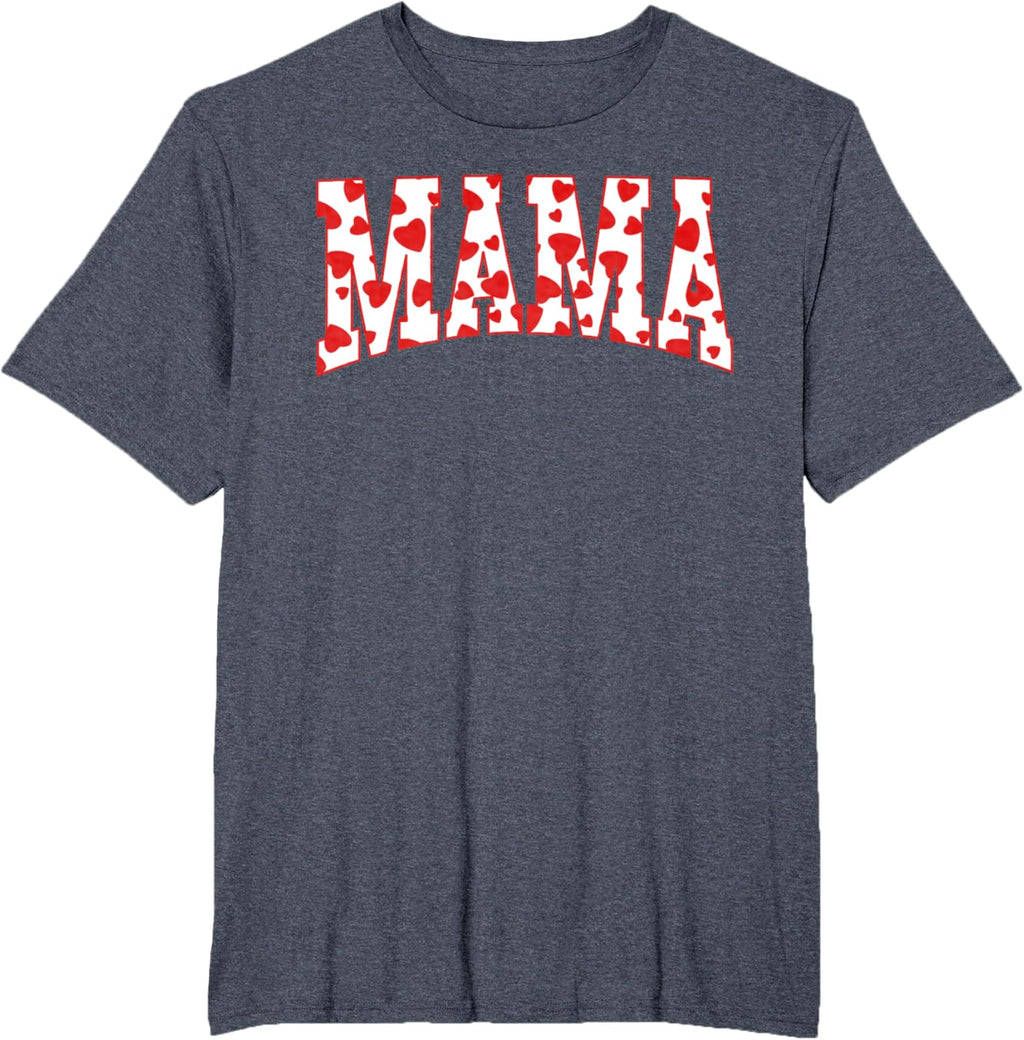 Mama Valentine Heart Valentines Day Family Matching Funny Mother Shirt