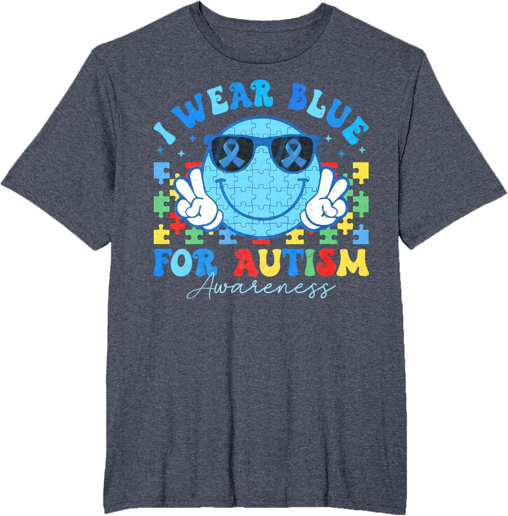I Wear Blue For Autism Awareness Month Teacher Kids Boys